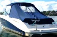 Photo of Sea Ray 270 SLX NO Arch, 2007: Bimini Top, Front Connector, Side Curtains, Aft Curtain, Rear, viewed from Port 