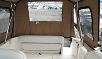 Photo of Sea Ray 270 Sundancer Special Edition, 1998: Bimini Side Curtains, Camper Top, Camper Top, Side Curtains, Camper Top Aft Curtain, Inside 