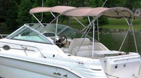 Photo of Sea Ray 270 Sundancer, 1996: Bimini Top, Camper Top, viewed from Port Rear 