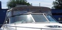 Sea Ray® 280 Cuddy Cabin Bimini-Visor-OEM-G2™ Factory Front VISOR Eisenglass Window Set (typ. 3 front panels, but 1 or 2 on some boats) zips between front of OEM Bimini-Top (not included) and Windshield (NO Side-Curtains, sold separately), OEM (Original Equipment Manufacturer)