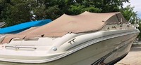 Photo of Sea Ray 280 Cuddy Cabin, 1997: Cockpit Cover, viewed from Starboard Rear 