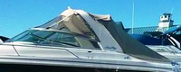 Photo of Sea Ray 280 Sun Sport Arch, 2000: Arch Visor, Side Curtains, Sunshade Top, Sunshade Aft Enclosure Curtain, viewed from Port Side 