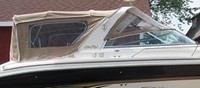 Photo of Sea Ray 280 Sun Sport Arch, 2001: Arch Visor, Side Curtains, Sunshade Top, Camper Top, Camper Side and Aft Curtains, viewed from Starboard Side 