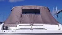 Sea Ray® 280 Sun Sport No Arch Bimini-Aft-Curtain-OEM-G5™ Factory Bimini AFT CURTAIN (slanted to Transom area, not vertical) with Eisenglass window(s) for Bimini-Top (not included), OEM (Original Equipment Manufacturer)