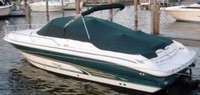 Photo of Sea Ray 280 Sun Sport No Arch, 2001: Bimini Top in Boot, Cockpit Cover, viewed from Port Rear 
