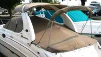 Photo of Sea Ray 280 Sundancer, 2003: Cockpit Cover, Bimini Top, Sunshade, Camper Top in Boot, viewed from Port Rear 