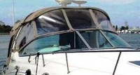 Photo of Sea Ray 280 Sundancer, 2005: Bimini Top, Bimini Visor, Bimini Side Curtains, Sunshade, Camper Top, Camper Top, Side Curtains, Camper Top Aft Curtain, viewed from Starboard Front 