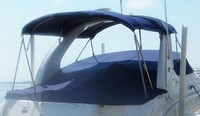 Sea Ray® 280 Sundancer Cockpit-Cover-OEM-G4™ Factory Snap-On COCKPIT-COVER with Adjustable Support Pole(s) fitting into reinforced Snap(s) or Grommet(s), OEM (Original Equipment Manufacturer)