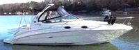 Photo of Sea Ray 280 Sundancer, 2009: Bimini Top, Bimini Visor, Bimini Side Curtains, Sunshade, Camper Top in Boot, viewed from Starboard 