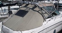 Photo of Sea Ray 290 Amberjack Arch, 2003: Bimini Top, Front Visor, Side Curtains, Aft Curtain Toast Tweed, viewed from Starboard Rear 