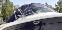 Photo of Sea Ray 290 Amberjack Arch, 2006: Bimini Top, Visor, Side and Aft Curtains, viewed from Starboard Side 