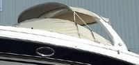 Photo of Sea Ray 290 Bowrider Arch, 2003: Bimini Top, Sunshade Top, Cockpit Cover, viewed from Port Front 