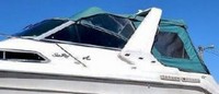Photo of Sea Ray 290 Sundancer Arch, 1993: Convertible Top, Side Curtains, Camper Top, Camper Side and Aft Curtains, viewed from Port Side 