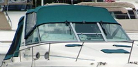 Sea Ray® 290 Sundancer Arch Convertible-Top-Canvas-Frame-Zippered-Seamark-OEM-G6™ Factory CONVERTIBLE TOP CANVAS and FRAME with Zippers for Curtains (not included) with Mounting Hardware, connects to top of the factory windshield, OEM (Original Equipment Manufacturer) (Convertible-Tops may have been SeaMark(r) vinyl-lined Sunbrella(r) prior to 2008 through 2018, now they are Sunbrella(r) to avoid mold issues)