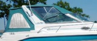 Photo of Sea Ray 290 Sundancer Arch, 1994: Convertible Top, Side Curtains, Camper Top, Camper Side and Aft Curtains, viewed from Starboard Side 