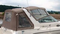 Sea Ray® 290 Sundancer Bimini-Visor-OEM-G1.7™ Factory Front VISOR Eisenglass Window Set (typ. 3 front panels, but 1 or 2 on some boats) zips between front of OEM Bimini-Top (not included) and Windshield (NO Side-Curtains, sold separately), OEM (Original Equipment Manufacturer)