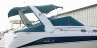 Sea Ray® 290 Sundancer Bimini-Valance-SeaMark-OEM-G0™ Factory Bimini VALANCE (Zipper strip to Arch) joins the OEM Bimini-Top (not included) and Side-Curtains (not included) to the Front of the Radar Arch, factory OEM (Original Equipment Manufacturer)