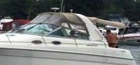 Photo of Sea Ray 290 Sundancer, 2000: Bimini Top, Visor, Side Curtains, Sunshade and Camper Tops, viewed from Port Side 