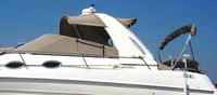 Photo of Sea Ray 290 Sundancer, 2000: Cockpit Cover, Bimini Top, Sunshade, Camper Top in Boot, viewed from Port 