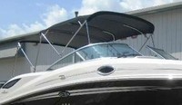 Sea Ray® 290 Sundeck No Tower Bimini-Top-Canvas-Zippered-Seamark-OEM-G5.6™ Factory Bimini Replacement CANVAS (NO frame) with Zippers for OEM front Visor and Curtains (Not included), OEM (Original Equipment Manufacturer)