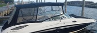 Photo of Sea Ray 290 Sundeck No Tower, 2008: Bimini Top, Visor, Side Curtains, Camper Top, Camper Side and Aft Curtains, Bow Cover, viewed from Starboard Side 