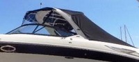 Photo of Sea Ray 300 SLX, 2013: Bimini Top, Visor, Side Curtains, Aft Sunshade Top Enclosure Curtains, viewed from Port Side 