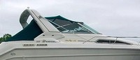 Photo of Sea Ray 300 Sundancer Arch, 1993: Convertible Top, Side Curtains, Aft Curtain, viewed from Starboard Side 