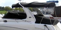 Photo of Sea Ray 300 Sundancer, 2002: Bimini Top, Sunshade Top, Camper Top, Cockpit Cover, viewed from Starboard Side 