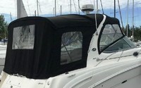 Photo of Sea Ray 300 Sundancer, 2006: Bimini Top, Visor, Side Curtains, Sunshade, Camper Tops, Side and Aft Curtains, viewed from Starboard Rear 