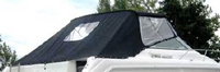 Sea Ray® 300 Weekender Bimini-Aft-Curtain-OEM-G4.5™ Factory Bimini AFT CURTAIN (slanted to Transom area, not vertical) with Eisenglass window(s) for Bimini-Top (not included), OEM (Original Equipment Manufacturer)