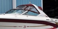 Sea Ray® 310 Sun Sport Arch Bimini-Top-Canvas-Zippered-Seamark-OEM-G0.3™ Factory Bimini Replacement CANVAS (NO frame) with Zippers for OEM front Visor and Curtains (Not included), OEM (Original Equipment Manufacturer)