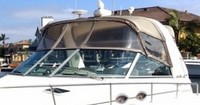 Sea Ray® 310 Sundancer Bimini-Top-Canvas-Zippered-Seamark-OEM-G1.6™ Factory Bimini Replacement CANVAS (NO frame) with Zippers for OEM front Visor and Curtains (Not included), OEM (Original Equipment Manufacturer)