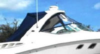 Photo of Sea Ray 310 Sundancer, 2009: Visor, Side Curtains, Sunshade Top, Sunshade Aft Enclosure Curtain, viewed from Starboard Side 