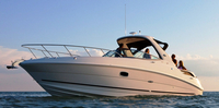Photo of Sea Ray 310 Sundancer, 2013: Sunshade Top, viewed from Port Front (Factory OEM website photo) 