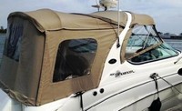 Sea Ray® 315 Sundancer Camper-Top-Canvas-Seamark-OEM-G1.5™ Factory Camper CANVAS (no frame) with zippers for OEM Camper Side and Aft Curtains (not included) (Bimini and other curtains sold separately), OEM (Original Equipment Manufacturer) (Camper-Tops may have been SeaMark(r) vinyl-lined Sunbrella(r) prior to 2008 through 2018, now they are Sunbrella(r) to avoid mold issues)