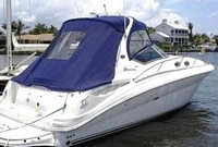 Sea Ray® 320 Sundancer Bimini-Valance-SeaMark-OEM-G3™ Factory Bimini VALANCE (Zipper strip to Arch) joins the OEM Bimini-Top (not included) and Side-Curtains (not included) to the Front of the Radar Arch, factory OEM (Original Equipment Manufacturer)