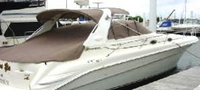 Photo of Sea Ray 330 Sundancer, 1998: Bimini Top, Sunshade Top, Cockpit Cover, viewed from Starboard Rear 