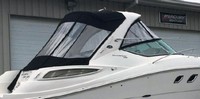 Sea Ray® 330 Sundancer Sunshade-Top-Canvas-Frame-SS-Seamark-OEM-G5.3™ Factory SUNSHADE CANVAS and FRAME (behind Radar Arch) with Mounting Hardware, OEM (Original Equipment Manufacturer) (Sunshade-Tops may have been SeaMark(r) vinyl-lined Sunbrella(r) prior to 2008 through 2018, now they are Sunbrella(r) to avoid mold issues
