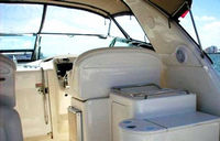 Photo of Sea Ray 340 Amberjack, 2003: Bimini Top, Front Visor, Side Curtains, Arch Connections Sunshade Top, Inside 