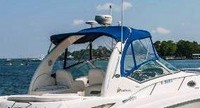 Sea Ray® 375 Sundancer SDA Sunshade-Top-Canvas-Frame-SS-Seamark-OEM-G4™ Factory SUNSHADE CANVAS and FRAME (behind Radar Arch) with Mounting Hardware, OEM (Original Equipment Manufacturer) (Sunshade-Tops may have been SeaMark(r) vinyl-lined Sunbrella(r) prior to 2008 through 2018, now they are Sunbrella(r) to avoid mold issues