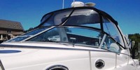 Sea Ray® 375 Sundancer Sportsman Bimini-Top-Canvas-Zippered-Seamark-OEM-G4.3™ Factory Bimini Replacement CANVAS (NO frame) with Zippers for OEM front Visor and Curtains (Not included), OEM (Original Equipment Manufacturer)