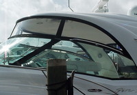 Photo of Sea Ray 500 Sundancer, 2005: Hard-Top, Front Visor, Side Curtains, viewed from Port Side 