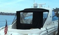 Sea Ray® 580 Super Sun Sport Hard-Top-Side-Curtains-Strata-OEM-B7™ Pair Factory SIDE CURTAINS (Port and Starboard) with Strataglass(r) windows for boat with Factory Hard-Top, OEM (Original Equipment Manufacturer)
