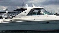 Photo of Sea Ray 580 Super Sun Sport, 2002: Hard-Top, Visor, Side Curtains, Sunshade Top, viewed from Starboard Side 