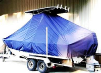 Photo of SeaCraft 20CC 20xx T-Top Boat-Cover, viewed from Port Rear 