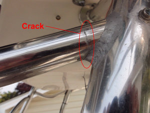 Cracked Aluminum T-Top Tubing