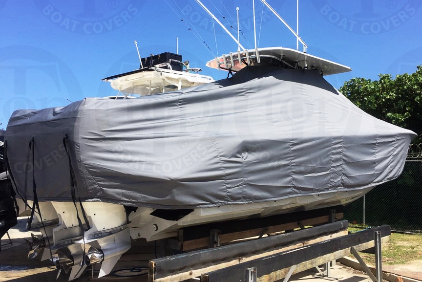 SeaVee 340 Luxury Edition, 20xx, TTopCovers™ T-Top boat cover, starboard rear