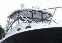 Photo of Seaswirl Striper 2901WA, 2008: Hard-Top 108xxxxccc part numbers Connector, Side Curtains (with U Zip Windows), viewed from Starboard Front 