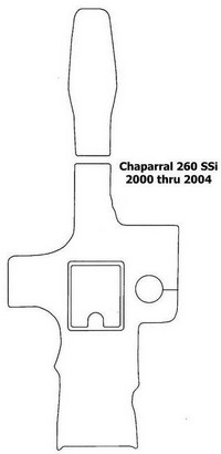 Carpet-Set_Snap-In-Carpet_CHPL260SSI00-04™SKU# CHPL260SSI00-04, (3)piece Snap-In Marine Carpet Mat Set (3 Cockpit, 0 Cabin) for Chaparral 260 SSI (2000-2004). Custom fit mat(s) offered in Marine Carpet (Berber, Cut Pile or Marine Tuft with AquaLoc(tm) or HydraBak(tm) backing) OR Marine Weave Vinyl (with thick Vinyl backing) (these backings do NOT degrade like some factory OEM black rubber backing), durable Sunbrella(r) edge binding and Stainless Steel Snaps