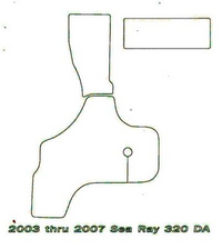 Carpet-Set_Snap-In-Carpet_SeaRay320DA03-07™SKU# SeaRay320DA03-07, (3)piece Snap-In Marine Carpet Mat Set (3 Cockpit, 0 Cabin) for Sea Ray 320 Sundancer (2003-2007 models) . Custom fit mat(s) offered in Marine Carpet (Berber, Cut Pile or Marine Tuft with AquaLoc(tm) or HydraBak(tm) backing) OR Marine Weave Vinyl (with thick Vinyl backing) (these backings do NOT degrade like some factory OEM black rubber backing), durable Sunbrella(r) edge binding and Stainless Steel Snaps
